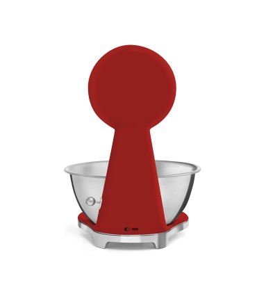 Smeg KSF01RDWW Báscula de cocina analógica 50's Style, Rojo