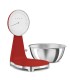 Smeg KSF01RDWW Báscula de cocina analógica 50's Style, Rojo