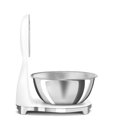 Smeg KSF01WHWW Báscula de cocina analógica 50's Style, Blanco