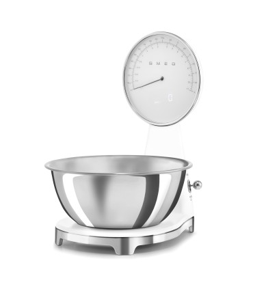 Smeg KSF01WHWW Báscula de cocina analógica 50's Style, Blanco