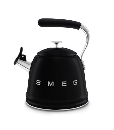 Smeg WKF01BL Hervidor Silbante, 50's Style, Negro