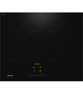 Miele KM 7363 FL Placa de inducción 62 cm, 4 zonas con 1 zona flex de 21*42cm, Negro