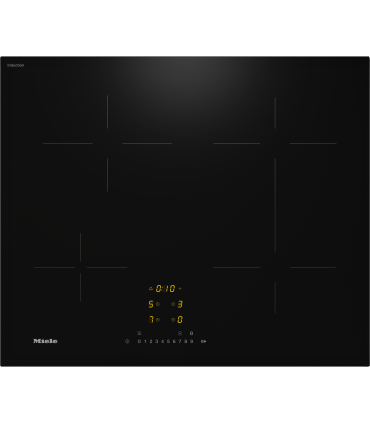 Miele KM 7363 FL Placa de inducción 62 cm, 4 zonas con 1 zona flex de 21*42cm, Negro