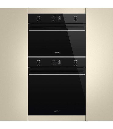 Smeg PR3845N Embellecedor unión entre hornos en columna, Negro