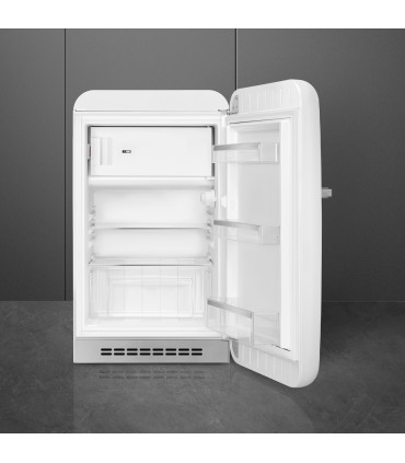 Smeg FAB10RWH6 Frigorífico monopuerta 50's Style, Estático, Bisagras derecha, Negro, 97 x 54,5 cm
