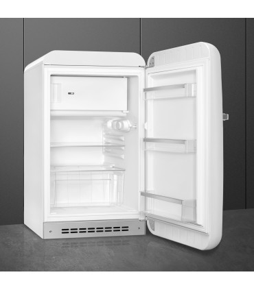 Smeg FAB10RWH6 Frigorífico monopuerta 50's Style, Estático, Bisagras derecha, Negro, 97 x 54,5 cm