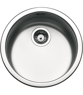 Smeg VFU43SFR Fregadero Acero Inoxidable, 1 cubeta de 37,5 cm, Instalación Sobre Encimera