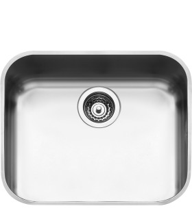 Smeg UM50 Fregadero Acero Inoxidable, 1 cubeta de 50 cm, Instalación bajo encimera
