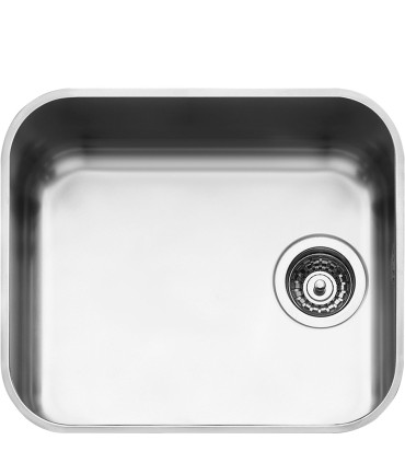 Smeg UM45 Fregadero Acero Inoxidable, 1 cubeta de 45 cm, Instalación bajo encimera