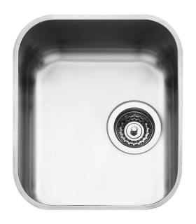 Smeg UM34 Fregadero Acero Inoxidable, 1 cubeta de 34 cm, Instalación bajo encimera