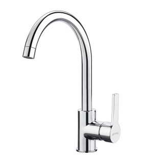 Smeg MI4CR Grifo cocina monomando, Caño giratorio 360°, Color Cromo