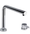 Smeg MTD5CR Grifo cocina monomando, Caño giratorio 360° extraíble y retráctil: 6 - 27 cm altura, Color Cromo