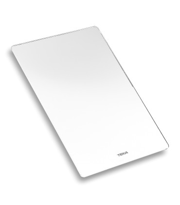 Teka Tabla de corte de cristal de 49 cm para cortar alimentos, Blanco