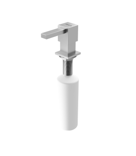 Teka Dispensador de jabón cuadrado minimalista para fregaderos, Gris