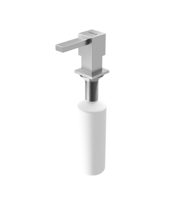 Teka Dispensador de jabón cuadrado minimalista para fregaderos, Gris