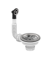 Teka Helixpro 1b w/ovf rnd Válvula HelixPro para fregadero con rebosadero, Acero inoxidable