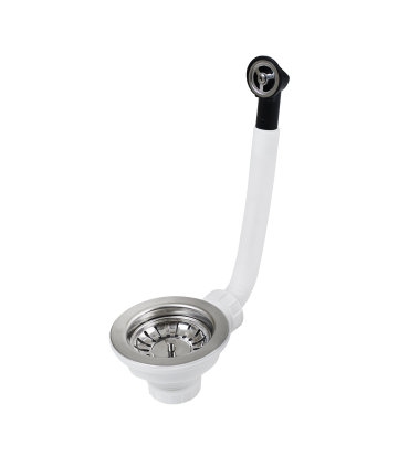 Teka Válvula de 3½ cesta con rebosadero para fregadero, Acero inoxidable