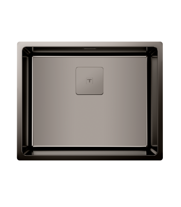 Teka FlexLinea RS15 50.40 Fregadero Titanium Metallic Edition, 1 Cubeta 50 cm, Triple Instalación, Gris, Serie Maestro