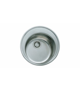 Teka Centroval 1C Fregadero Sobre Encimera, 1 Cubeta Ø39 cm, Acero inoxidable, Serie Easy
