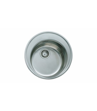 Teka Centroval 1C Fregadero Sobre Encimera, 1 Cubeta Ø39 cm, Acero inoxidable, Serie Easy