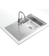 Teka Starbright 45 E-XP 1C 1E Fregadero 79 cm Sobre Encimera, 1 Cubeta 34 cm, Escurridor Izquierdo, Acero inoxidable, Serie Easy