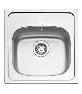 Teka Starbright 50 E-XP 1C Fregadero Sobre Encimera, 1 Cubeta 40 cm, Acero inoxidable, Serie Easy
