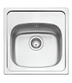 Teka Starbright 50 E-XP 1C Fregadero Sobre Encimera, 1 Cubeta 40 cm, Acero inoxidable, Serie Easy