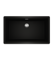Teka Radea R10 70.40 M-TG Fregadero de Granito Tegranite+, 1 Cubeta 69,4 cm, Doble Instalación, Negro, Serie Maestro