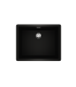 Teka Radea R10 50.40 M-TG Fregadero de Granito Tegranite+, 1 Cubeta 50 cm, Doble Instalación, Negro, Serie Maestro