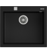 Teka ForSquare 50.40 TG Fregadero Sobre Encimera de Granito Tegranite+, 1 Cubeta 50 cm, Negro, Serie Total