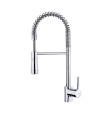 Teka ARK 939 Grifo cocina monomando profesional con caño giratorio flexible, Plateado, Serie Maestro