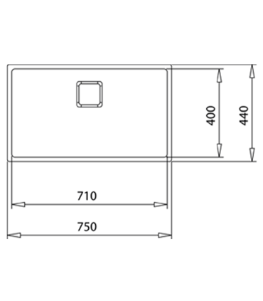 Teka FlexLinea RS15 71.40 Fregadero SilentSmart, 1 Cubeta 71 cm, Triple Instalación, Acero inoxidable, Serie Maestro