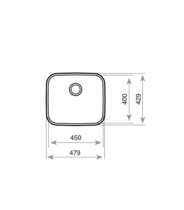 Teka BE 45.40.20 1C Fregadero Bajo Encimera, 1 Cubeta 45 cm, Acero inoxidable, Serie Total