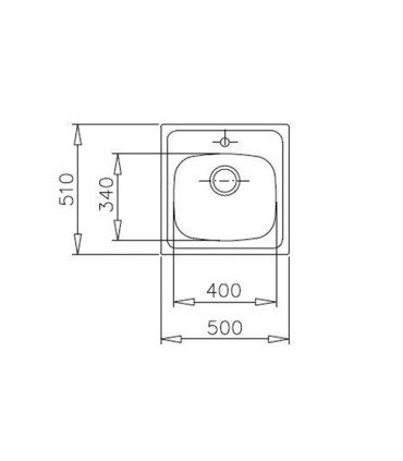 Teka Starbright 50 E-XP 1C Fregadero Sobre Encimera, 1 Cubeta 40 cm, Acero inoxidable, Serie Easy