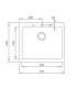 Teka ForSquare 50.40 TG Fregadero Sobre Encimera de Granito Tegranite+, 1 Cubeta 50 cm, Negro, Serie Total