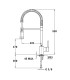Teka ARK 939 Grifo cocina monomando profesional con caño giratorio flexible, Plateado, Serie Maestro