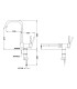 Teka MTP 984 Grifo cocina monomando con caño, giratorio y abatible, Plateado, Serie Easy
