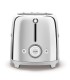 Smeg TSF02SSEU Tostadora 4x2, 50's Style, Acero brillante