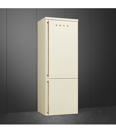 Smeg FA8005RPO6 Frigorífico combinado Colonial, bisagra derecha, Color Crema, 195,5 x 70,4 cm