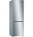 Bosch KGN33NLEB Serie 2, Frigorífico combinado de libre instalación, 176 x 60 cm, Acero mate antihuellas