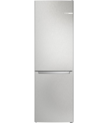 Bosch KGN36NLEA Serie 2, Frigorífico combinado de libre instalación, 186 x 60 cm, Acero mate antihuellas