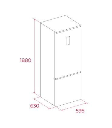 Teka RBF 44630 BK Frigorífico Combi Total No Frost , Negro, Serie Total, 188 x 60 cm