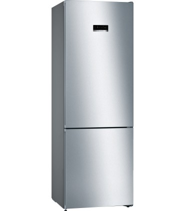 Bosch KGN49XIEA Serie 4, Frigorífico combinado de libre instalación, 203 x 70 cm, Acero antihuellas, Total NoFrost