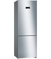 Bosch KGN49XIEA Serie 4, Frigorífico combinado de libre instalación, 203 x 70 cm, Acero antihuellas, Total NoFrost
