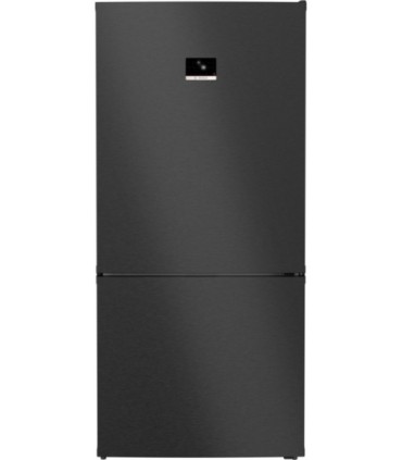 Bosch KGP86AXB0N Serie 8, Frigorífico combinado de libre instalación, 186 x 86 cm (82 cm de fondo), Acero negro antihuellas