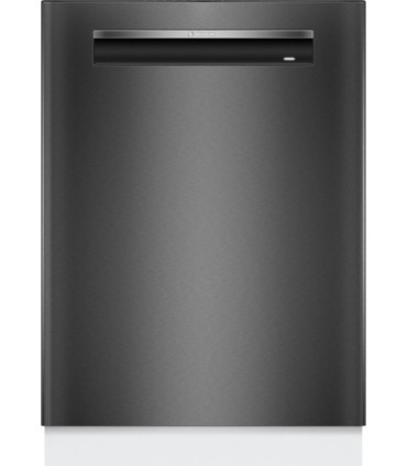Bosch SMP4ECC72S Serie 4, Lavavajillas integrable con puerta acero negro integrada, 60 cm