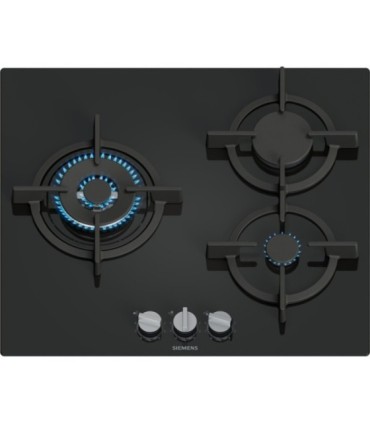 Siemens EP6A6CI10 iQ500, Placa de gas, 60 cm, Vidrio templado, Negro