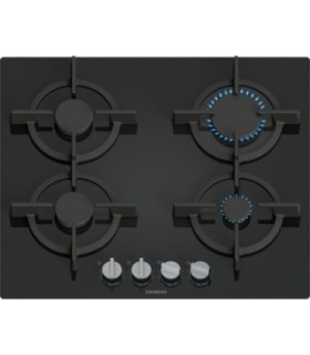 Siemens EP6A6PI10 iQ500, Placa de gas, 60 cm, Vidrio templado, Negro