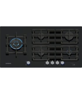 Siemens ER9A6SH40 iQ700, Placa de gas, 90 cm, Vidrio templado, Negro