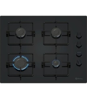 Balay 3ETG464SB Placa de gas, 60 cm, Cristal templado, Negro